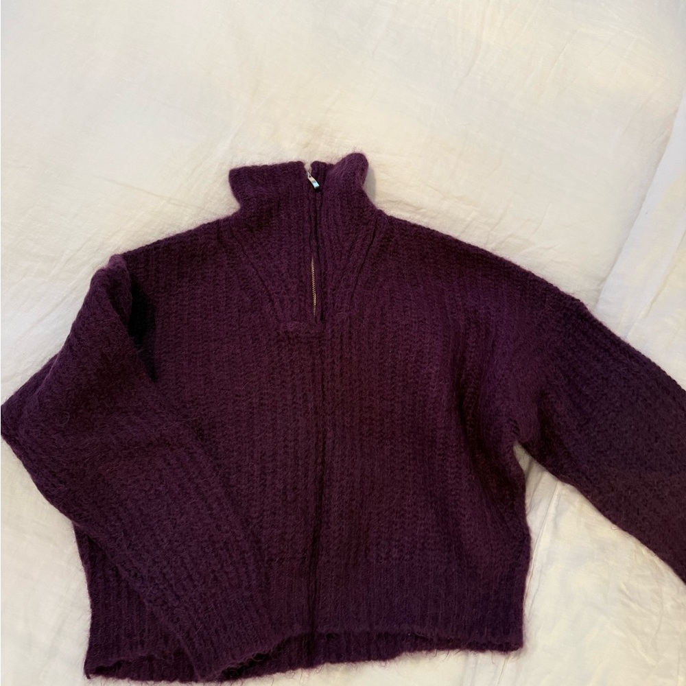 ba&sh Deep Purple Turtleneck Sweater